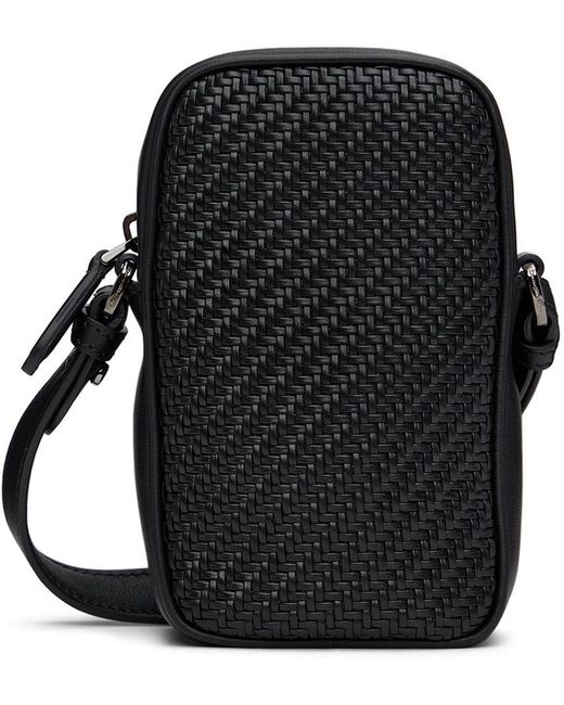 Zegna Black Pixel Messenger Bag for men