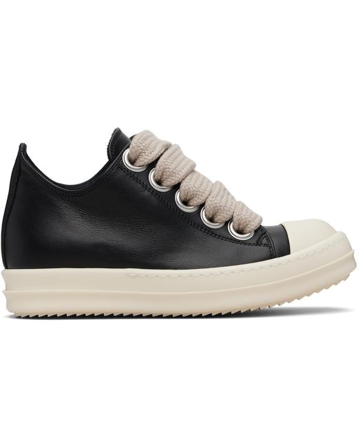 Rick Owens Black Temple Jumbolace Low Sneakers