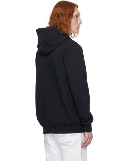 Paul Smith Black Navy Embroidered Hoodie for men