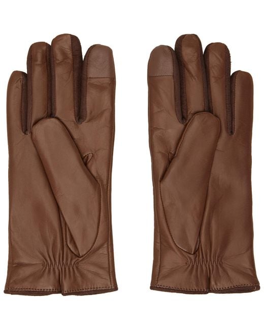 Handsome Stockholm Brown Ssense Exclusive Essentials Gloves for men