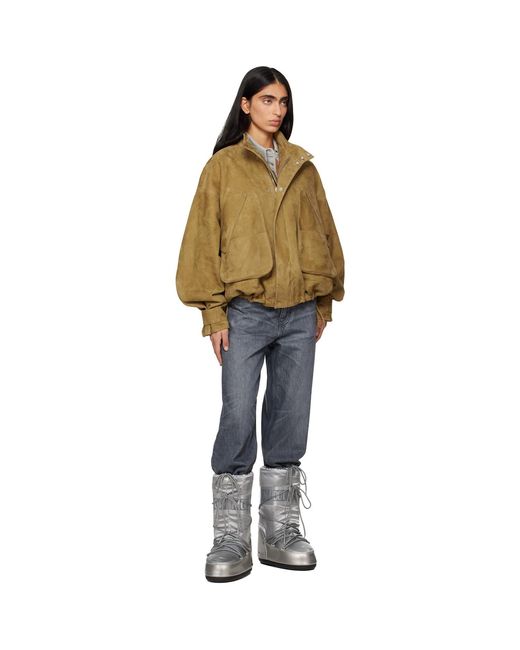 Moon Boot Gray Icon Glance Satin Boots