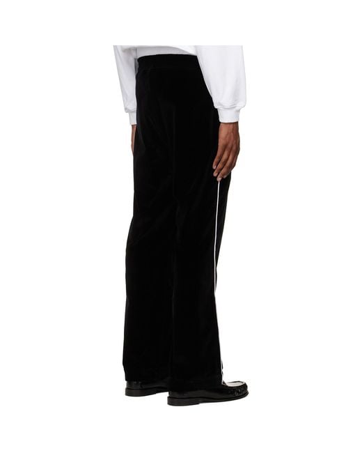 Ernest W. Baker Black Straight Fit Track Pants for men