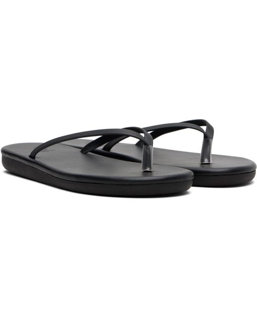 Ancient Greek Sandals Black Saionara Flip-Flops