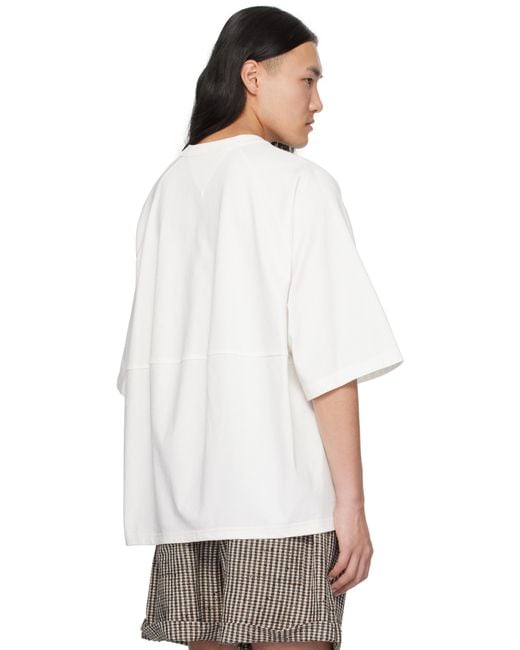 メンズ Bottega Veneta ホワイト ソフト コットンジャージ Tシャツ White