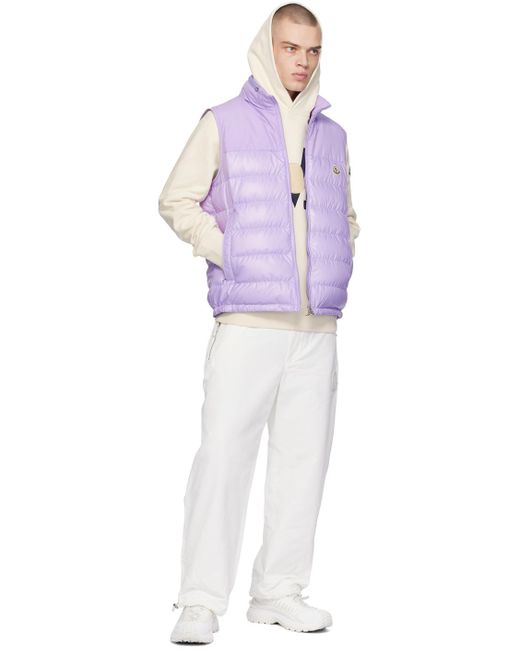 Veste cerces mauve rembourrée en duvet Moncler pour homme en coloris Purple