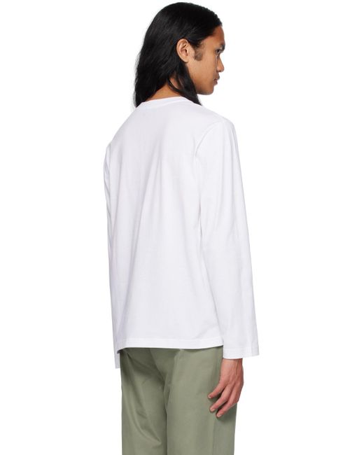 A.P.C. . White Item Long Sleeve T-shirt for men