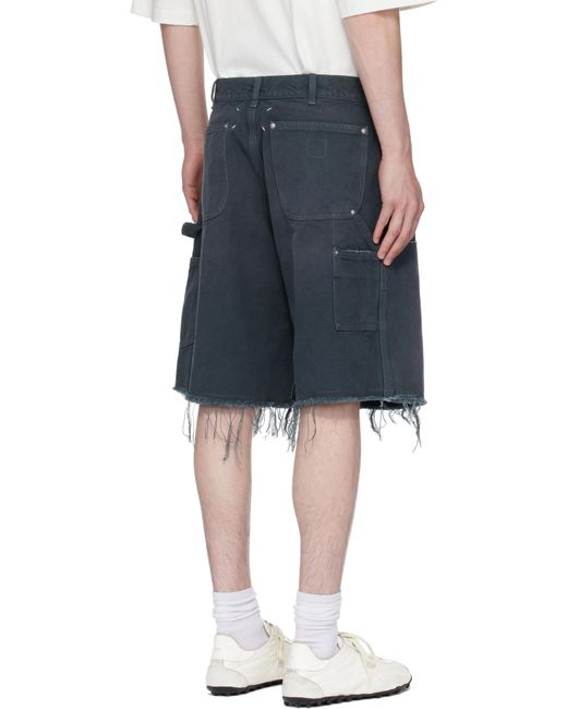 Maison Margiela Blue Stud Shorts for men