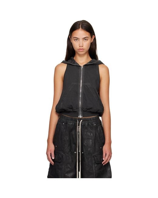 Rick Owens Black Tower Cyclops Sl Hoodie