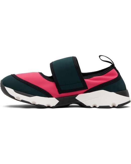 Marni Black Lycra Mary Jane Running Sneakers