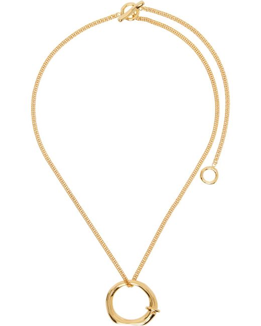 Jil Sander Multicolor Gold Pendant Necklace for men