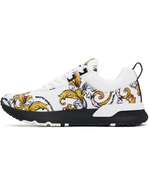 Versace Jeans Couture Black Outline Barocco Dynamic Sneakers for men