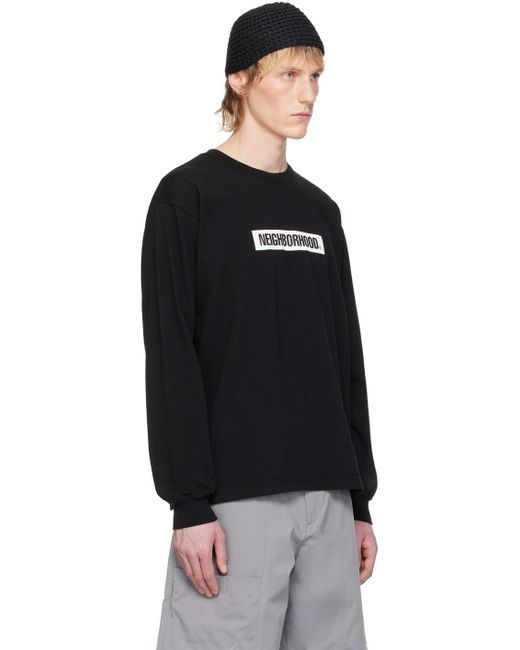 T-shirt à manches longues noir à logo imprimé Neighborhood pour homme en coloris Black