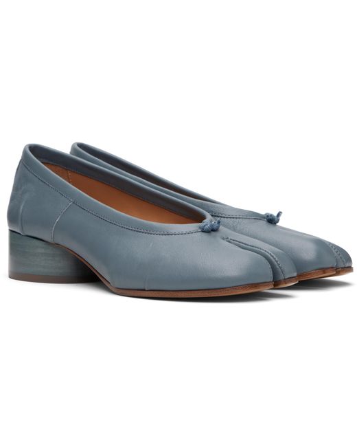 Chaussures À Talon De Style Ballerine Bleues À Bout Tabi Maison Margiela en coloris Black