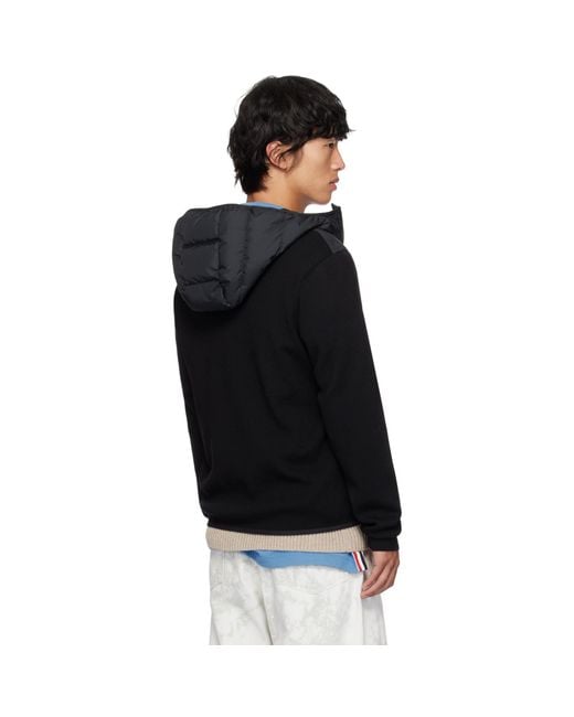 Moncler Black Paneled Down Jacket for men
