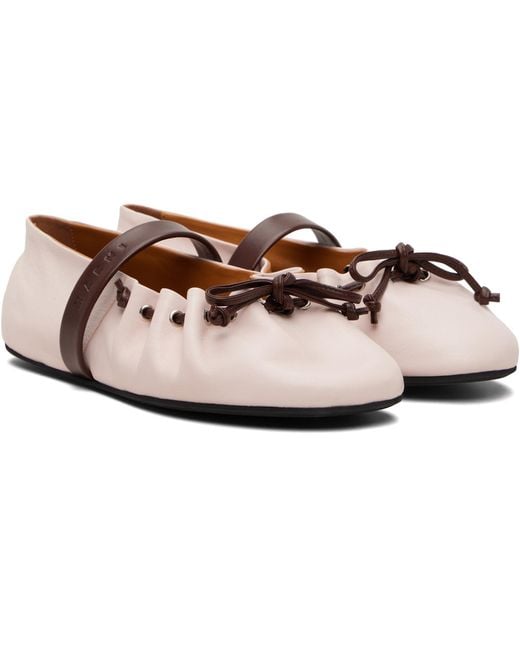 Marni Black Leather Mary Jane Soft Ballerina Flats