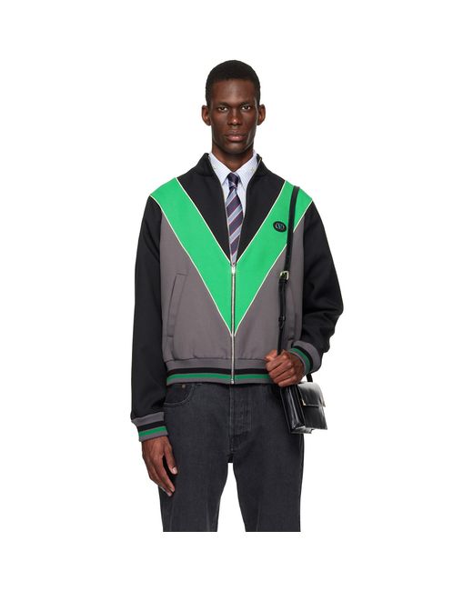 Valentino Black Inlaid V Track Jacket for men