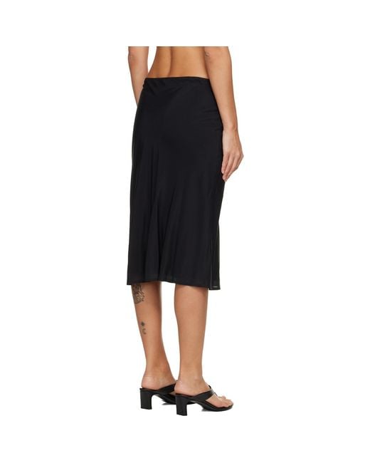 Belle Anna Black Lea Midi Skirt