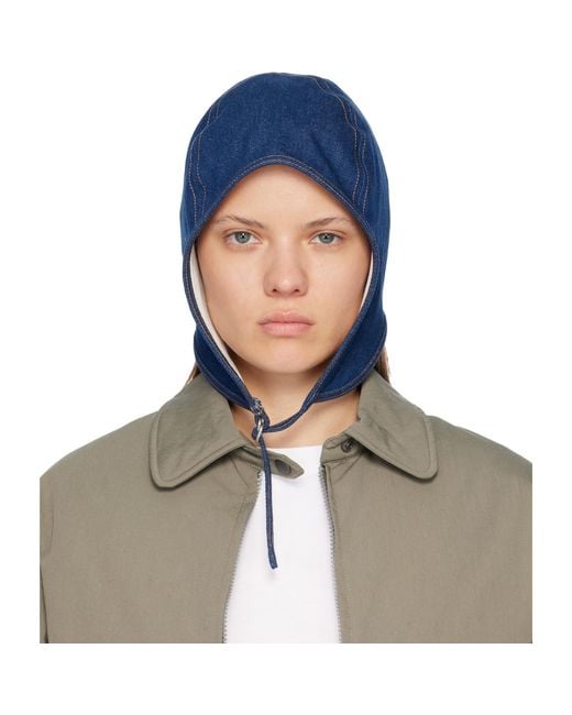 Acne Blue Cinch Hat