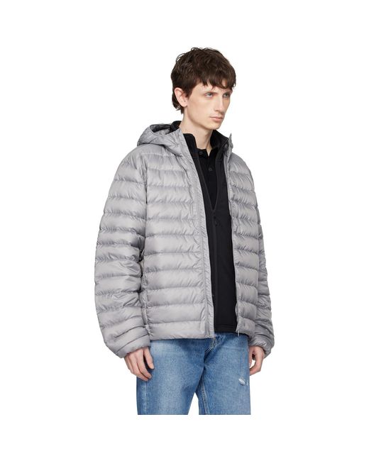 Canada Goose Gray 'Tonal Label' Stratus Down Jacket for men