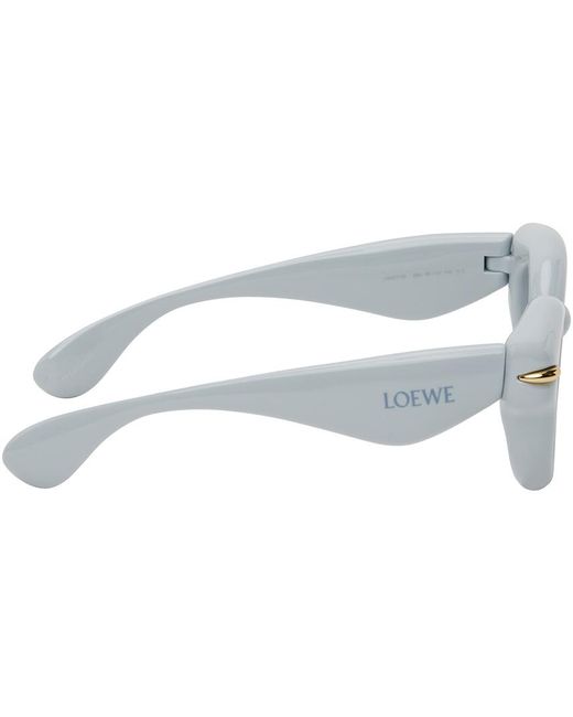 Loewe Black Blue Inflated Round Sunglasses for men