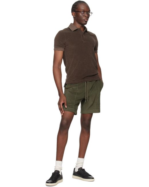 Short kaki en tissu éponge Tom Ford pour homme en coloris Green