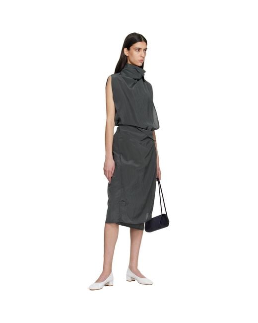 LE17SEPTEMBRE Black Celia Wrap Midi Dress