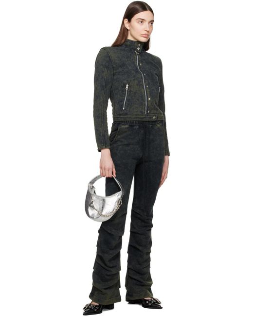 OPEN YY Black Faded Biker Jacket