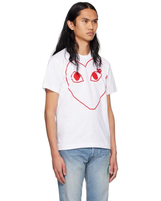 COMME DES GARÇONS PLAY White Heart T-Shirt for men