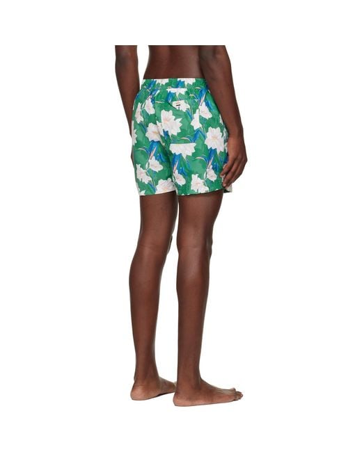 Boss Green Logo-Detail Floral Print Swim Shorts for men