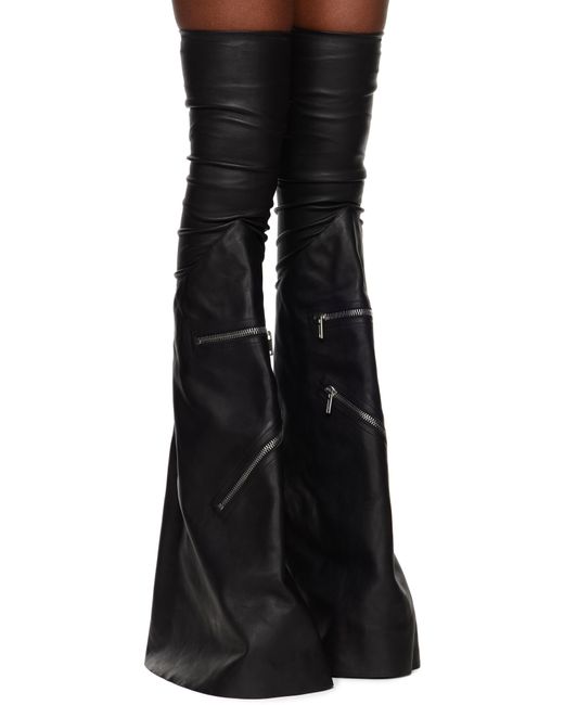 Rick Owens Black Cargoflares Tall Boots