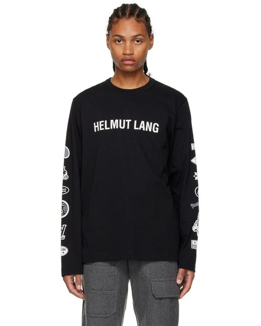 Helmut Lang Black Societas Long Sleeve T-shirt for men