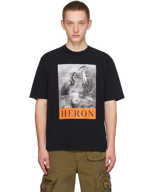 メンズ Heron Preston グラフィックtシャツ Black