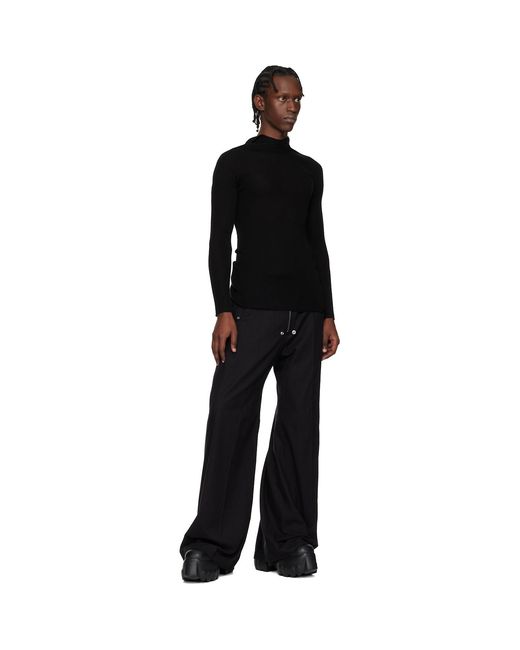 Rick Owens Black Temple Flared Mega Tractor Boots for men