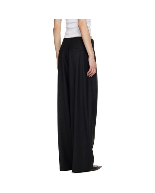 LE17SEPTEMBRE Black Tuck Tailored Trousers