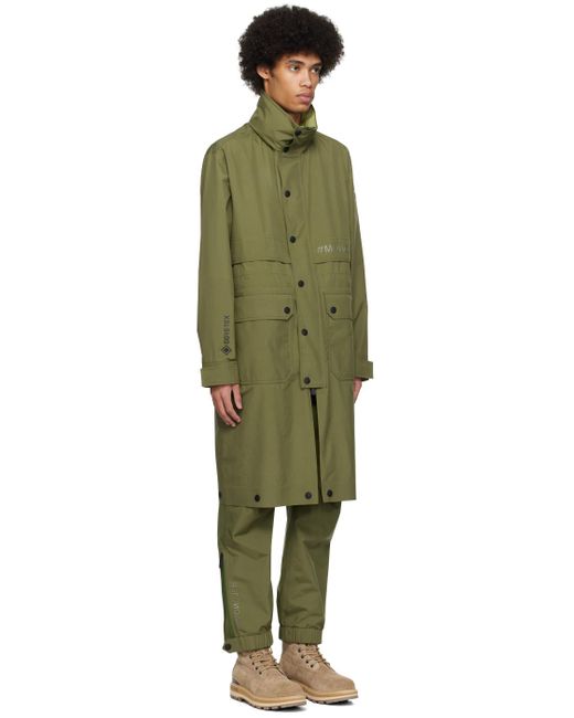 3 MONCLER GRENOBLE Green Khaki Steig Coat for men