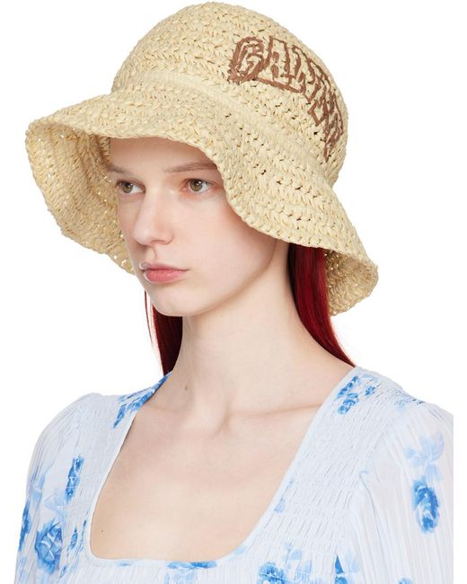 Ganni Natural Summer Bucket Hat