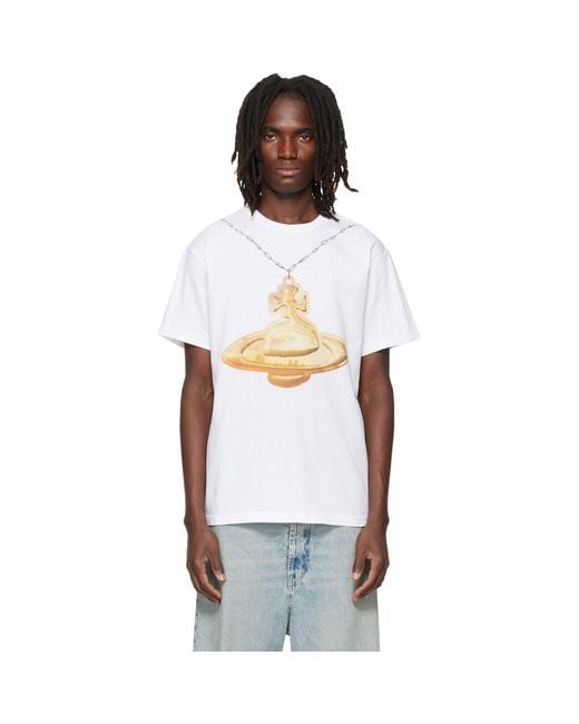 Vivienne Westwood White Orb Classic T-Shirt for men