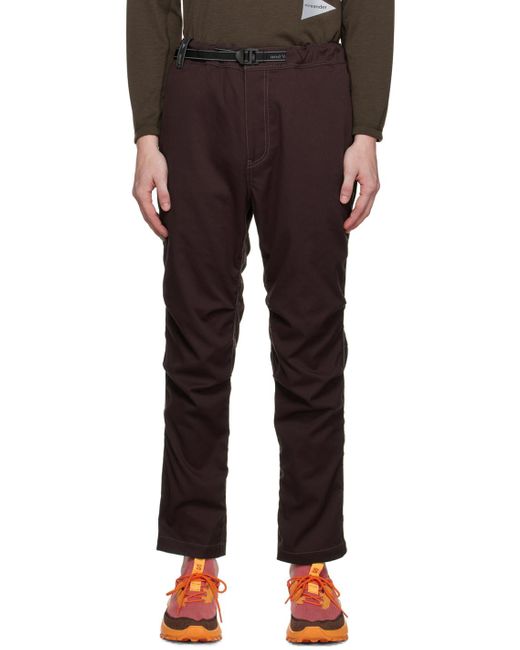 And Wander Black Burgundy Climbing Trousers for men