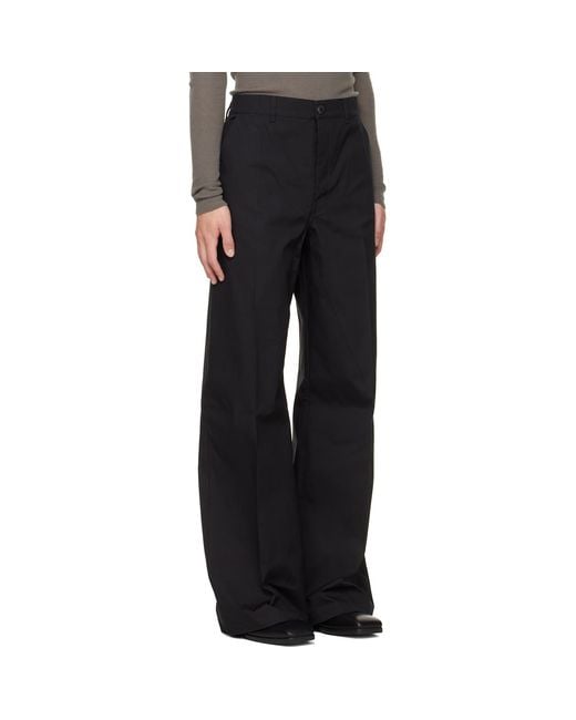 Rick Owens Black Tower Work Trousers for men