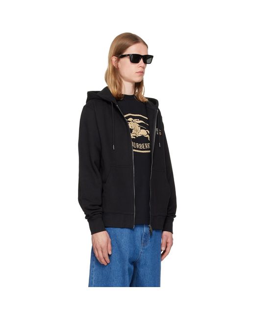 Burberry Black Ekd Hoodie for men