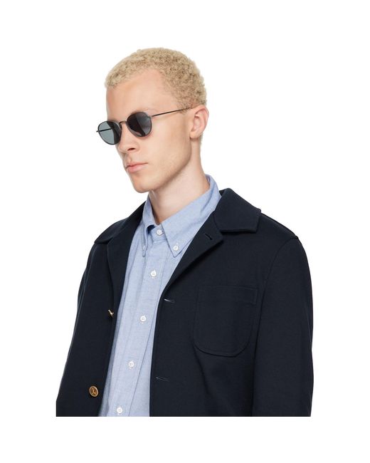 Thom Browne Gray Titanium Round Sunglasses for men