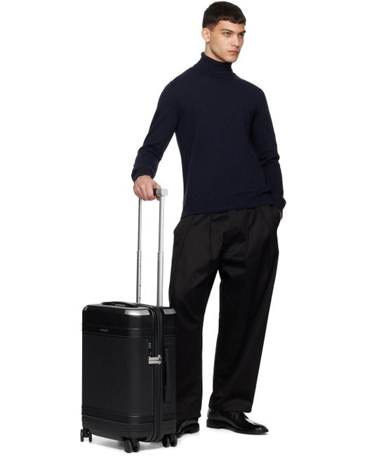 Paravel Black Aviator Carry-On Plus Suitcase for men