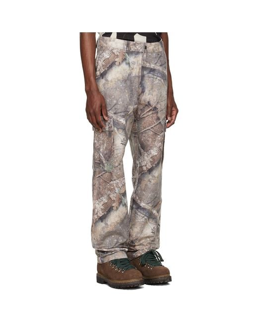 Represent Multicolor Khaki Realtree Cargo Pants for men