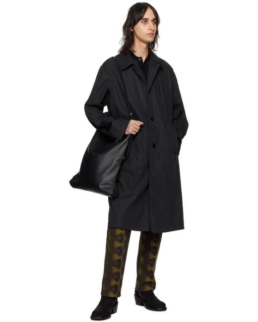 Manteau noir à simple boutonnage Dries Van Noten pour homme en coloris Black