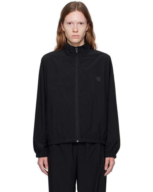 T By Alexander Wang Black Coaches Track Jacket