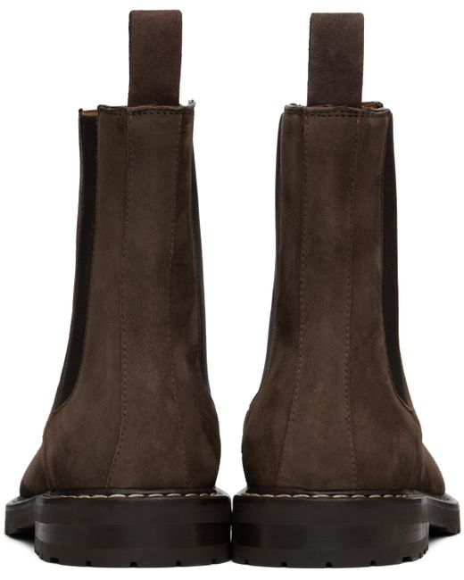 LEGRES Brown Suede Chelsea Boots