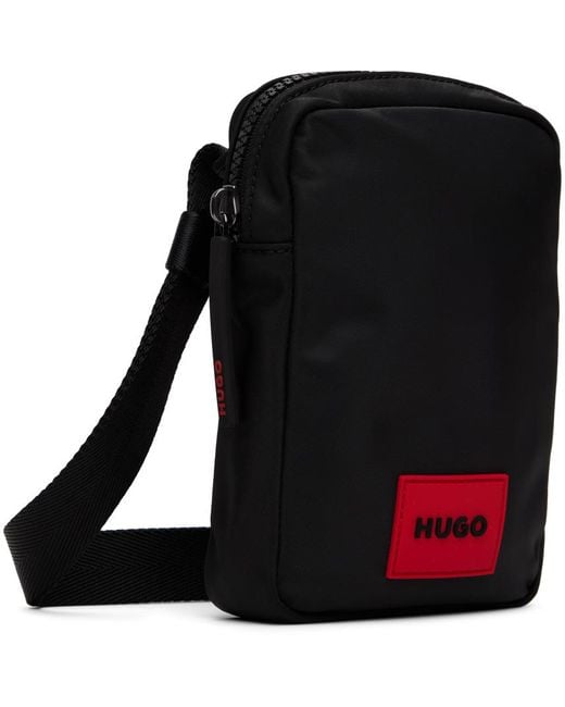 HUGO Black Crossbody Bag for men
