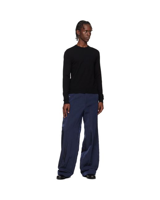 HUGO Black Regular-Fit Crew Neckline Sweater for men