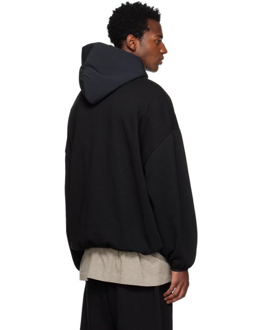 Fear Of God Black Bonded Hoodie for men