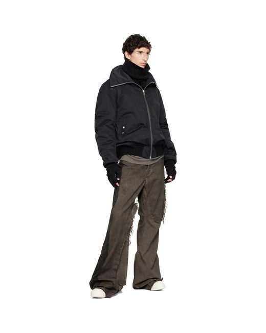 Rick Owens Black Tower Tube Scarf for men